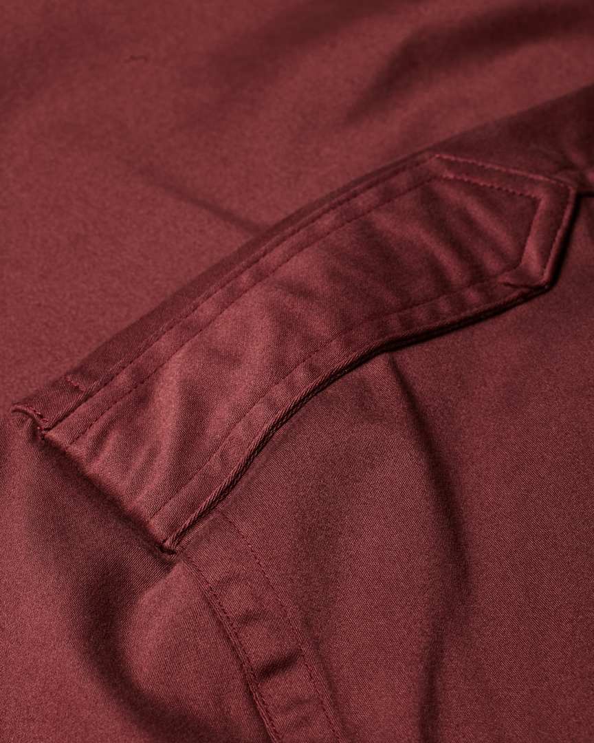 Detail View - Dark Red Garment Dyed Shirt Paul Smith