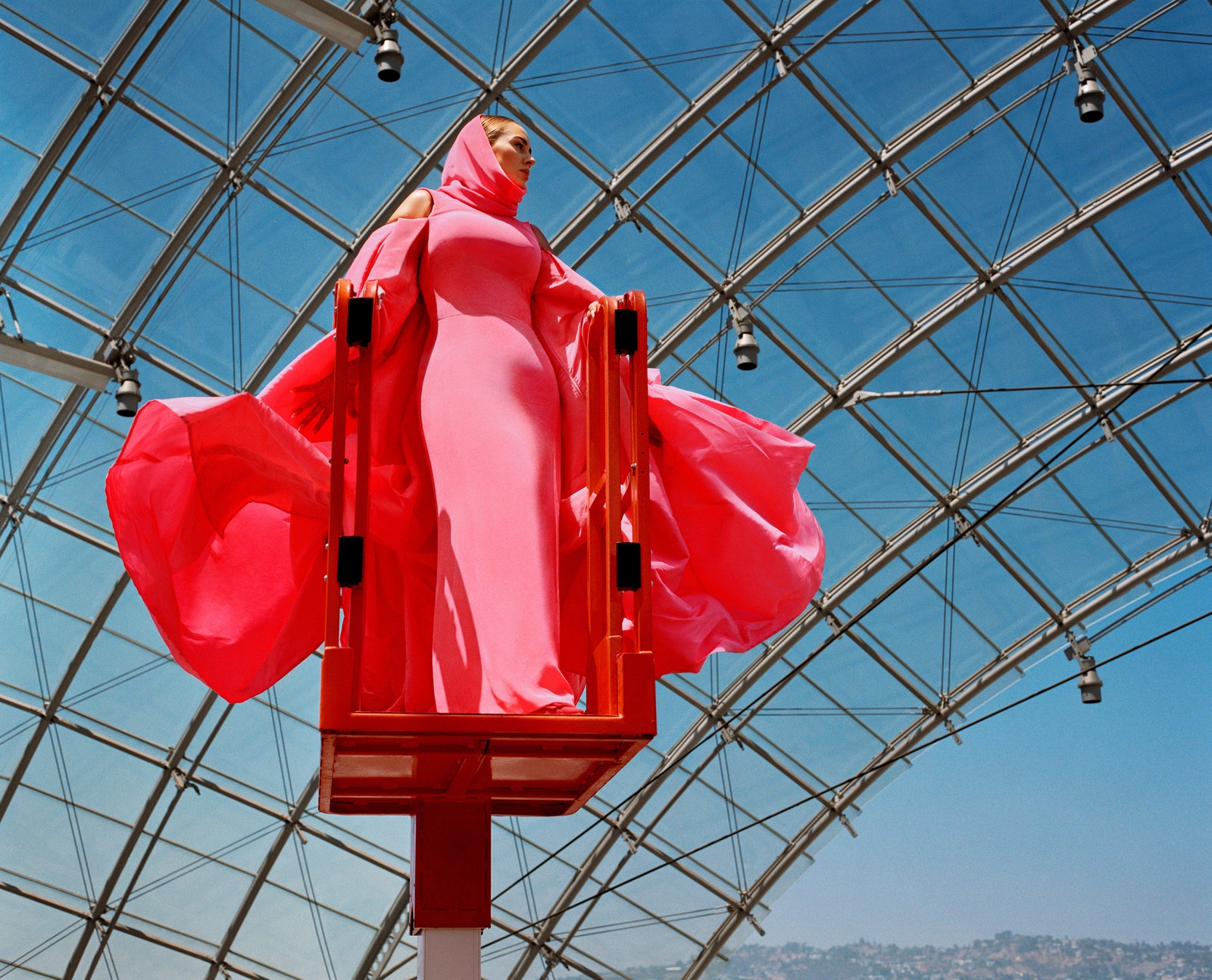 UP IN THE AIR Valentino Haute Couture dress.