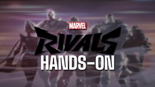 Marvel Rivals hands on banner image, with Storm, Starlord, Cable, and more heroes in the background.