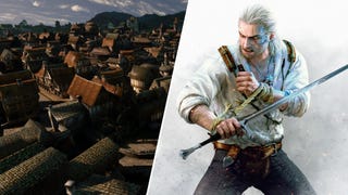 Vizima ported into The Witcher 3, alongside Geralt.