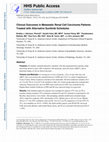 Research paper thumbnail of Clinical Outcomes for Patients with Metastatic Renal Cell Carcinoma Treated with Alternative Sunitinib Schedules