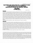 Research paper thumbnail of Factores que influyen en la competitividad y estrategias de las empresas agroindustriales en Aragón, España