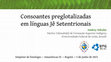 Research paper thumbnail of Consoantes preglotalizadas em línguas Jê Setentrionais