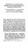 Research paper thumbnail of The Impact of an Auditor's Initial Hypothesis on Subsequent Performance at Identifying Actual Errors