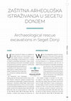 Research paper thumbnail of Zaštitna arheološka istraživanja u Segetu Donjem, Archaeological rescue excavations in Seget Donji