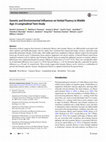 Research paper thumbnail of Genetic and environmental influences on verbal learning abilities in children