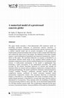 Research paper thumbnail of A numerical model of a prestressed concrete girder