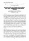 Research paper thumbnail of The Effects of Visual Displays of Furniture Product Photos Through the Social Networking Site, Instagram on Consume Perception