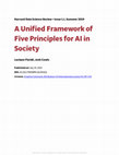 Research paper thumbnail of A Unified Framework of Five Principles for AI in Society