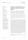 Research paper thumbnail of Synthetic cannabinoids use in a sample of opioid-use disorder patients