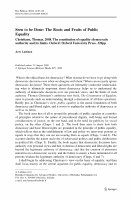 Research paper thumbnail of Seen to Be Done: The Roots and Fruits of Public Equality: Review of Christiano, Thomas. 2008. The Constitution of Equality: Democratic Authority and Its Limits. Oxford …