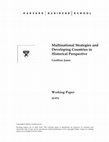 Research paper thumbnail of Multinational Strategies and Developing Countries in Historical Perspective Working Paper