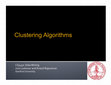 Research paper thumbnail of Clustering Algoritim