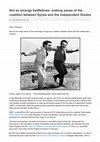 Research paper thumbnail of Not so strange bedfellows: Making sense of the coalition between Syriza and the Independent Greeks