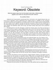 Research paper thumbnail of Keyword: Obsolete