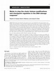 Research paper thumbnail of Marks to stop the clock: histone modifications and checkpoint regulation in the DNA damage