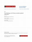 Research paper thumbnail of Developing a set of nurse-sensitive patient indicators