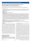 Research paper thumbnail of Short and Long Sleep Duration Associated with Race/Ethnicity, Sociodemographics, and Socioeconomic Position