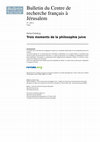 Research paper thumbnail of Trois moments de la philosophie juive