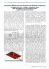 Research paper thumbnail of Investigation of Effect of Process Parameters on Maximum Temperature during Friction Stir Welding Of Aluminium Alloy