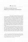 Research paper thumbnail of The Mission of the University:  Medieval to Postmodern Transformations