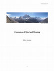 Research paper thumbnail of Panoramas of Mind and Meaning