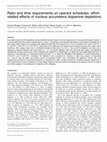 Research paper thumbnail of Ratio and time requirements on operant schedules: effort-related effects of nucleus accumbens dopamine depletions