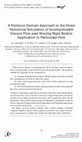 Research paper thumbnail of A Fictitious Domain Approach to the Direct Numerical Simulation of Incompressible Viscous Flow past Moving Rigid Bodies: Application to Particulate Flow