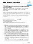 Research paper thumbnail of Factors affecting medical students in formulating their specialty preferences in Jordan