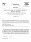 Research paper thumbnail of Note on group consistency in analytic hierarchy process