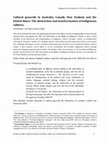 Research paper thumbnail of Cultural genocide in Australia, Canada, New Zealand, and the United States