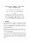 Research paper thumbnail of Clause alignment for Hong Kong legal texts: A lexical-based approach