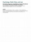 Research paper thumbnail of Psychiatric diagnoses and multiyear criminal recidivism in a Canadian provincial offender population