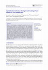 Research paper thumbnail of Crystallisation behaviour during tensile loading of laser treated Fe–Si–B metallic glass