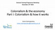 Research paper thumbnail of Colonialism and the Economy