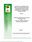 Research paper thumbnail of Distance Learning on Special Needs for Early Childhood Educator Workers in Aboriginal Communities