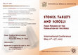 Research paper thumbnail of Stone, Tablets and Scrolls _CONFERENCE IN ROME