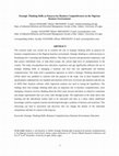 Research paper thumbnail of Strategic Thinking Skills as Panacea for Business Competitiveness in the Nigerian Business Environment