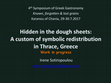 Research paper thumbnail of Hidden in the dough sheets: A custom of symbolic redistribution in Thrace, Greece