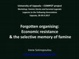 Research paper thumbnail of Forgotten organising: Economic resistance & the selective memory of famine