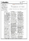 Research paper thumbnail of Sul liceo classico (intervista di R. De Santis), «la Repubblica», 16 maggio 2018, p. 32