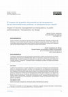 Research paper thumbnail of El impacto de la gestión documental en la transparencia de las Administraciones públicas: la transparencia por diseño / Impact of records management on transparency in public administrations: Transparency by design