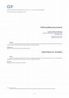 Research paper thumbnail of Políticas públicas para mayores / Public Policies for the Elderly