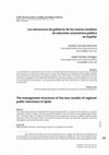 Research paper thumbnail of Las estructuras de gobierno de los nuevos modelos de televisión autonómica pública en España / The management structures of the new models of regional public televisions in Spain