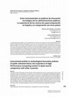 Research paper thumbnail of Entes instrumentales en políticas de innovación tecnológica de las administraciones públicas: La experiencia de los centros de supercomputación en España y su comparación con otros países / Instrumental entities in technological innovation policies of public administrations