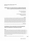 Research paper thumbnail of Aportaciones a la construcción de un modelo de desarrollo local: La experiencia del Ayuntamiento de Catarroja / Contributions to the construction of a local development model: The experience of Catarroja City Council