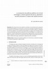 Research paper thumbnail of La evaluación de políticas públicas en el nivel estratégico: sistema general de becas, abandono escolar prematuro y mejora del capital humano / Experiences and cases: Public policy evaluation at strategic level: general grant system, early school-leaving and human capital improvement