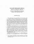 Research paper thumbnail of Rap and the Islamic Lexical Field in Parisian French: A Study of Arabic Religious Language Contact with Vernacular French (2019) [Sample]