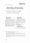 Research paper thumbnail of A Radio Program: a Strategy to Develop Students' Speaking and Citizenship Skills