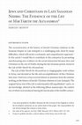 Research paper thumbnail of “Jews and Christians in Late Sasanian Nisibis: The Evidence of the Life of Mar Yāreth the Alexandrian,” in: J. Rubanovich and G. Herman (eds.), Irano-Judaica VII: Studies Relating to Jewish Contacts with Persian Culture throughout the Ages (Jerusalem: Ben-Zvi Institute, 2019), 473-505.